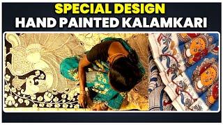 Hand Painted Kalamkari  Hand Painting Sarees  Traditional Indian Art