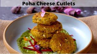 Poha Cheese Cutlets  Healthy cutlet recipe  Patties Recipe  Poha Cheese Tikki