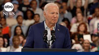 When you get knocked down you get back up Joe Biden delivers fiery speech at NC rally