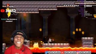 iShowSpeed RAGE QUITS after dying on super mario Full video