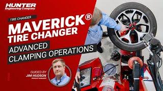 The Maverick® Tire Changer Advanced clamping operation