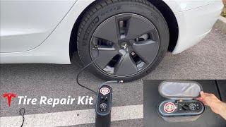 Tesla Tire Repair Kit and Air Compressor unboxing review & how to basics