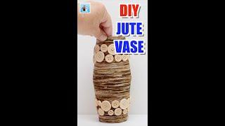 Unlock the secrets behind effortlessly making a stunning jute vase #burlapcrafts #vase #craftideas