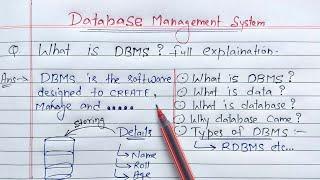 What is DBMS? full Explanation  DBMS Introduction  #dbms
