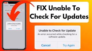 How To Fix Unable To Check For Update Error On iPhone 100% Working 