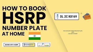 hsrp number plate online registration  full process explained in hindi  book my hsrp  HSRP ONLINE