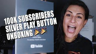 100K SUBSCRIBERS SILVER PLAY BUTTON PLAQUE UNBOXING 