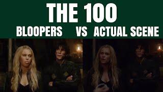 the 100  bloopers vs. actual scene