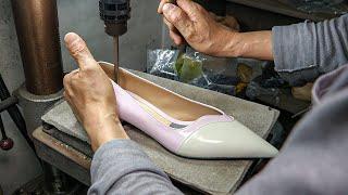 Process of Making Handmade Womens Shoes by The Oldest Korean Heels Factory Over 50 Years