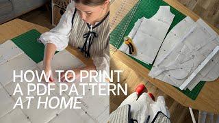How to Print and Assemble a PDF Pattern  Sewing Pattern Tutorial