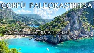 CORFÙ GRECIA PALEOKASTRITSA  LA SPIAGGIA PIÙ PREMIATA  CORFU  GREECE  what see beach #corfu