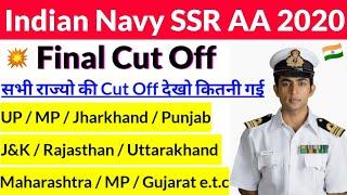 Indian Navy SSR AA Final Cut Off State Wise  Navy SSR AA Final Merit List 2020 Cut Off 