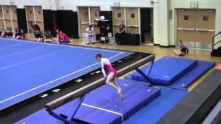 Ellies gymnastics meet balance beam gone wrong