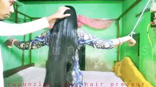 Bengali rapunzleslong hair play by menlong hair roal play bengali housewife