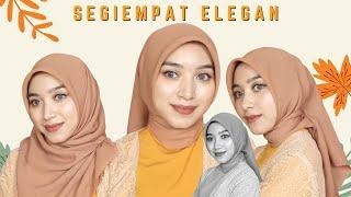 Tips Tutorial Hijab Segi Empat Rapih Elegan Untuk Tunangan & Acara Penting Wajah Bulat Tembem