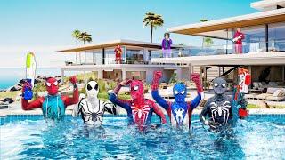 PRO 5 SPIDER-MAN TEAM  Jokers Pool Party ??  Marvel Studios’ Deadpool 3 - MISSION IMPOSSIBLE 7 