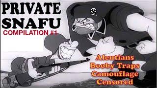 Private SNAFU Compilation #1  5 World War-2 Army cartoons