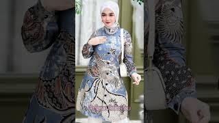 Model batik tunik simple elegan 2024