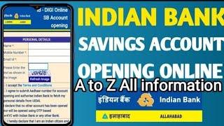 Indian Bank account open online  Allahabad Bank account open online  online account opening 