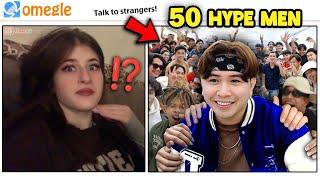 What Happens If You Hire 50 HYPE MEN On OMEGLE?  OMETV  She Was Speechless PART 3