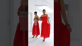 Styling Red Dress  ️links LTK #outfitsidea #shortsfeed #fashion #styling #dress #grwm