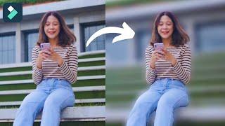 Background Blur Effect in Filmora 12  #editing #filmora