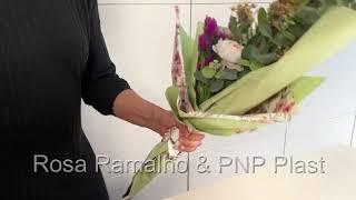 How to wrap Flowers Tied with 2 sheets 50x70cm #wrappingflowers