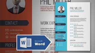 How to Create an Elegant Simple Resume in Microsoft Word  CV Design Tutorial