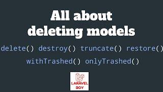 Laravel Eloquent tips  All about deleting models .