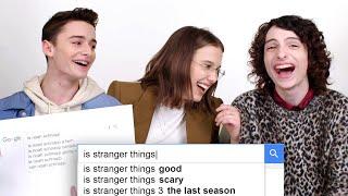 Millie Bobby Brown Finn Wolfhard & Noah Schnapp Answer the Webs Most Searched Questions  WIRED
