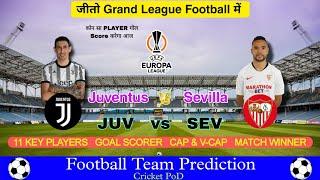 JUV vs SEV Dream11  Juventus vs Sevilla Dream11 Prediction 