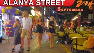 ALANYA TURKEY WALKING TOUR 2024 SEPTEMBER  ALANYA ANTALYA TURKEY HOLIDAY TURKEY TRAVEL 4K VIDEO