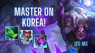 HITTING MASTER WITH HYBRID JUNGLE YORICK ON KOREA WITH 120MS THE FINAL GAME