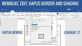 Cara Memberi Bingkai atau Garis Tepi pada Halaman Ms. Word 2019 lengkap untuk Orang Awam