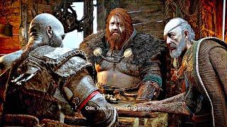 Kratos Meets Thor & Odin First Time Scene - God of War 5 Ragnarok PS5 4K 60FPS