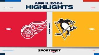 NHL Highlights  Red Wings vs. Penguins - April 11 2024