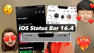 iOS 16.4 Transparent Status Bar 2023  IPhone Notch On Android  its Snow00