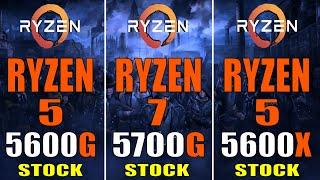 RYZEN 5 5600G vs RYZEN 7 5700G vs RYZEN 5 5600X  PC GAMES TEST 