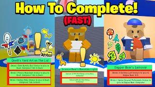 How To Complete Science Bears Onetts Dapper Bears BEESMAS QUESTS TRAFFIC LIGHT STICKER Bee Swarm