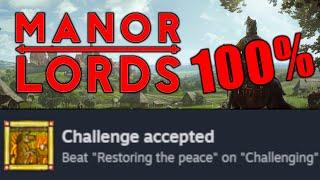 Manor Lords Hardest Achievement Challenge Run
