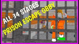 PRISON ESCAPE OBBY Full Walkthrough  x34 Stages  Roblox