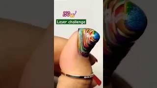 weird nailart design with nailpaint#nailart#150 layer #diynails#youtubeshorts #notoolnailart#viral