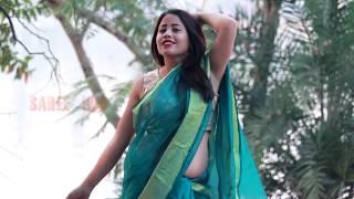 saree videoshoot  saree lover  model tanushree  green saree  episode 2  new video 010319