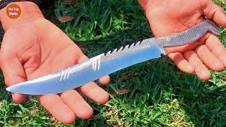 Talented Blacksmith Forging a knife From old Rusty File - Knife Making