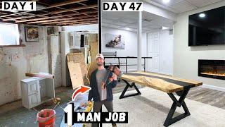 Incredible DIY Basement Renovation Time Lapse I saved $30000 by doing EVERYTHING myself