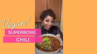 Vegan Super Bowl Spicy Black Bean & Hominy Chili Chef Joya’s recipe