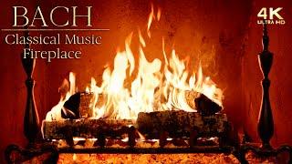 Bach Classical Music Fireplace  Relaxing Fireplace Ambience