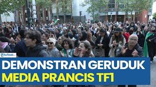 Warga Paris Geram Ribuan Demonstran Geruduk Media Prancis TF1 Protes Siaran Wawancara Netanyahu