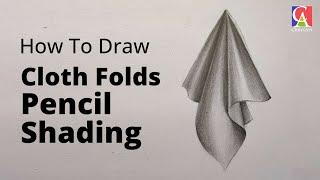 How to Draw Cloth Folds with Pencil Shading Step by Step Drawing for Beginners