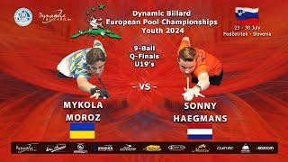 Day 7 Youth Its 9-ball at Dynamic Billard European Pool Championships Youth 2024.